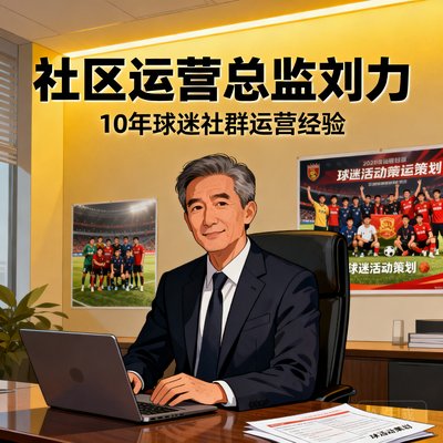社区运营总监刘力，拥有10年球迷社群运营经验