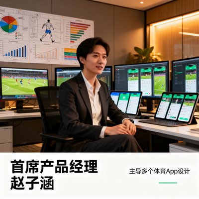 首席产品经理赵子涵，曾主导多个体育App设计